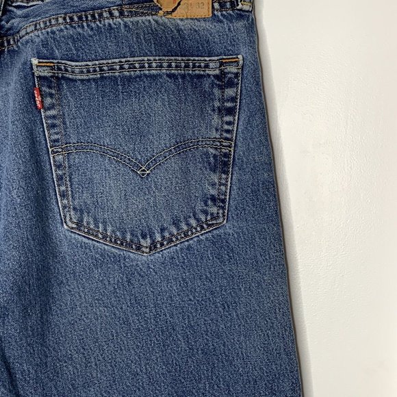 Vintage Levis 505 Jeans 1970s-80s Red Tab 38x32 Medium Wash Men's - Picture 6 of 12